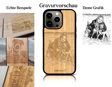 INDIVIDUELL iPhone 15 Pro Max Bambus-Kunststoff